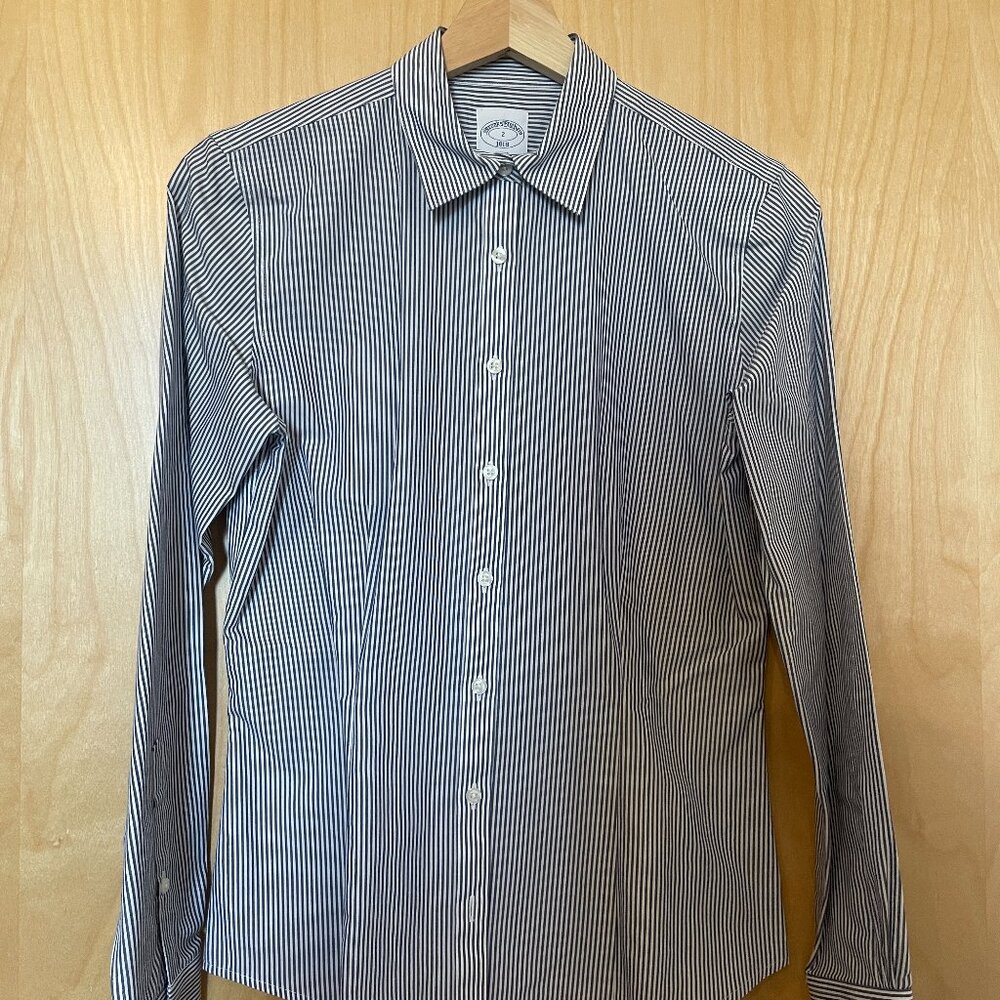 Brooks Brothers Striped Button-Up Shirt – Size 2